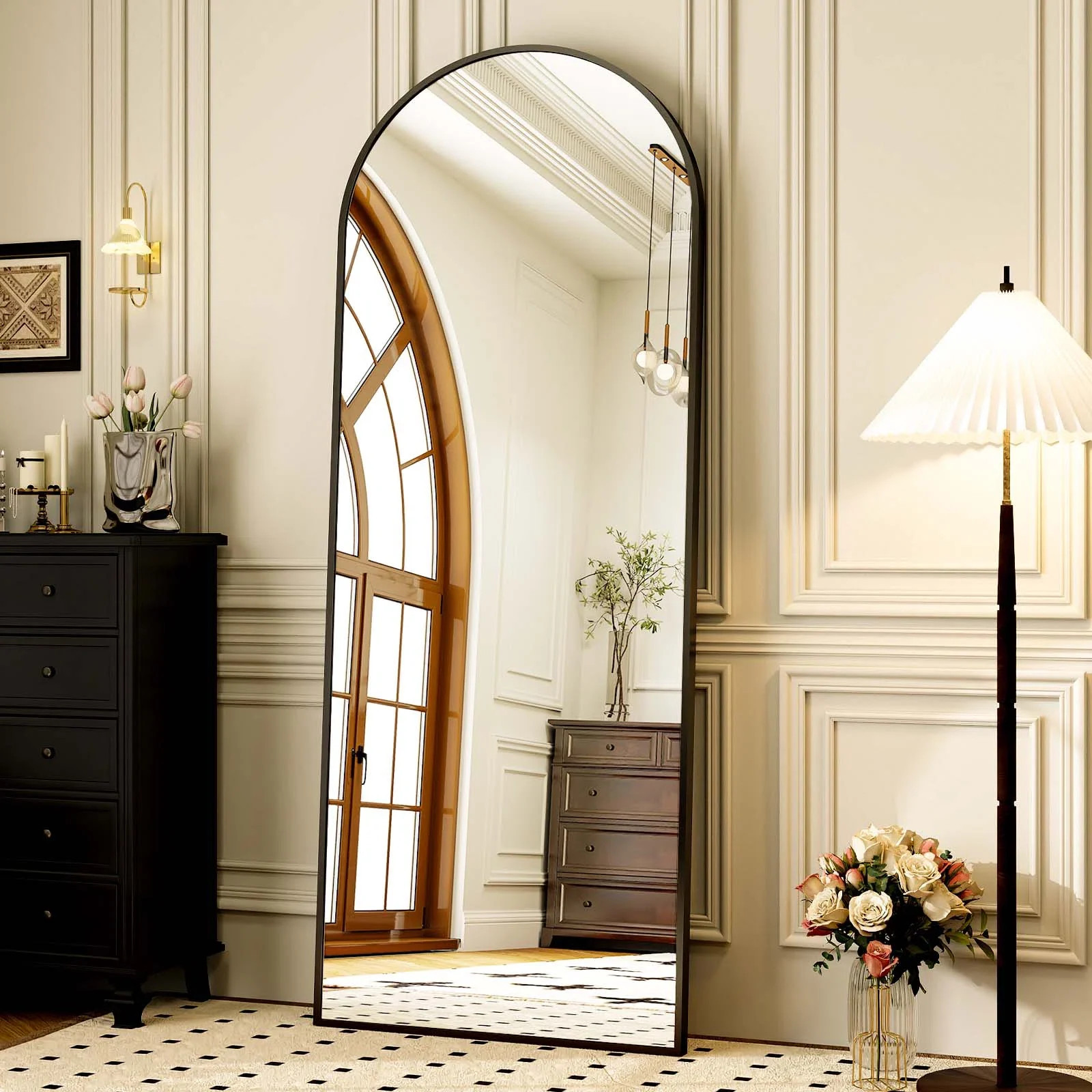 Arch Full Length Mirror with Stand Leaning and Floor Mirrors | Wayfair North America