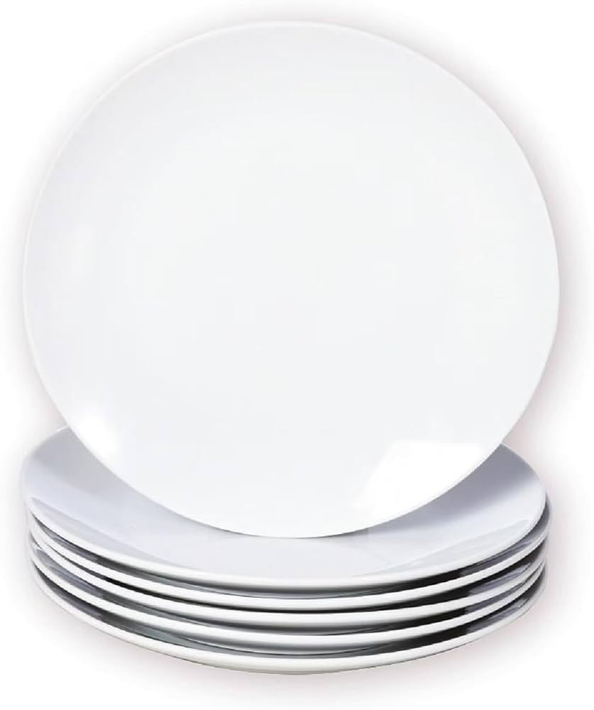 Miicol Small Dessert Plates Set of 6, Ceramic White Appetizer Plates 6 Inch, Mini Porcelain Servi... | Amazon (US)