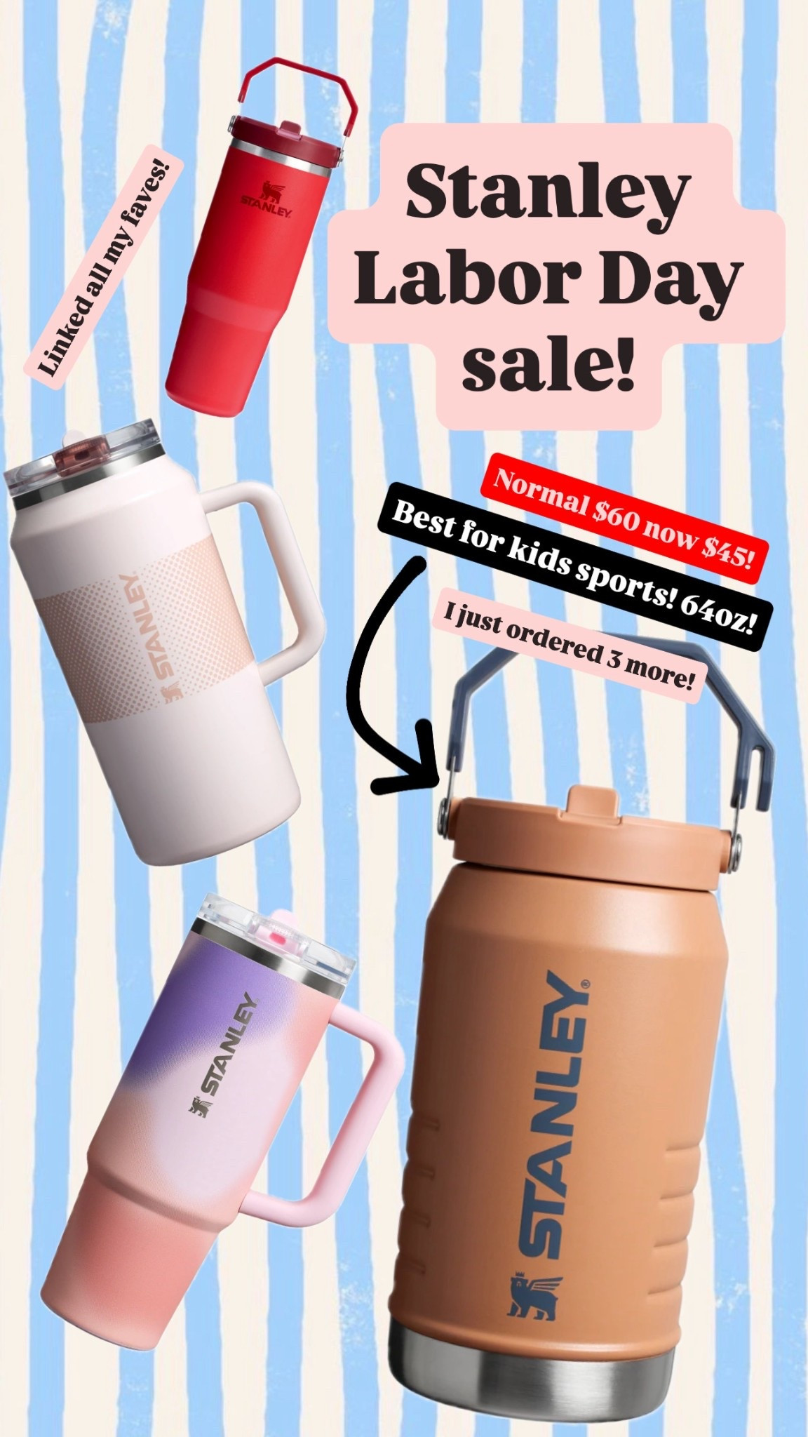 Stanley faves and Labor Day sale 


#LTKActive #LTKSaleAlert #LTKFindsUnder50