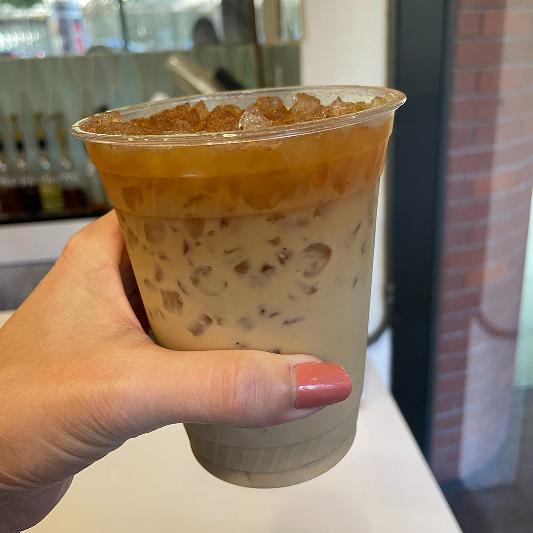 It's iced egg nog latte season. Love! 

 #LTKdayinmylife #LTKfoodie #LTKBeauty