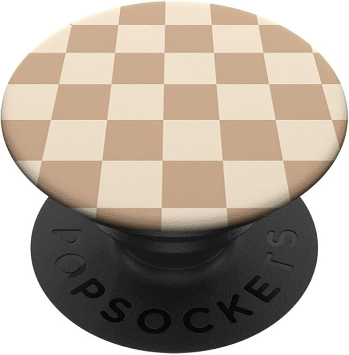 Light Beige Classic Checkered Big Checkerboard PopSockets Standard PopGrip | Amazon (US)