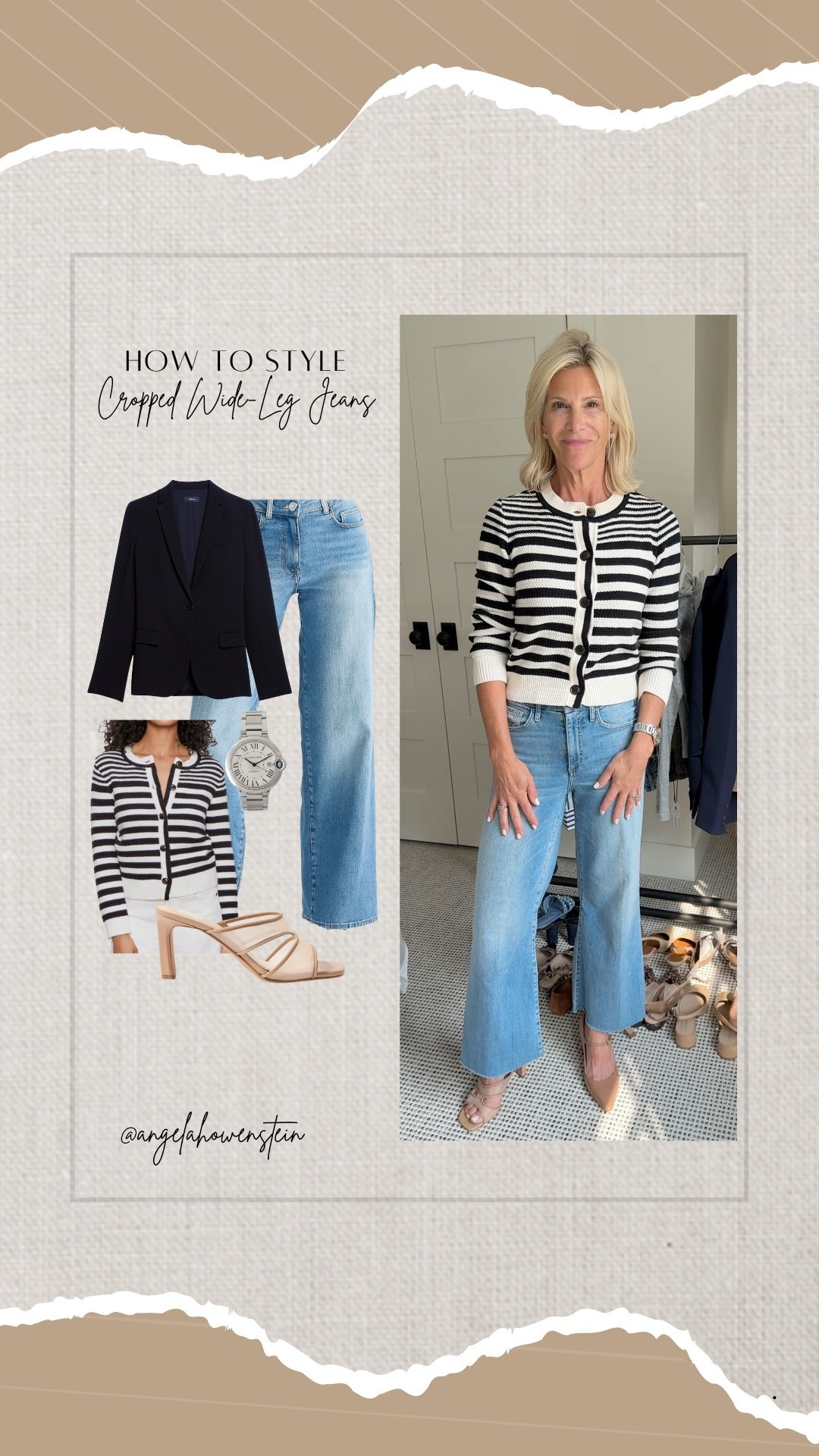 Stripes + denim = my not-so-secret pre-fall formula.  Easy, classic, and ready for that in-between weather.

cropped wide-leg jeans, striped cardigan, pre-fall outfit, fall transition look, casual chic, everyday outfit, denim style, light wash jeans, cardigan outfit, classic fall style



#LTKStyleTip #LTKShoeCrush #LTKOver40