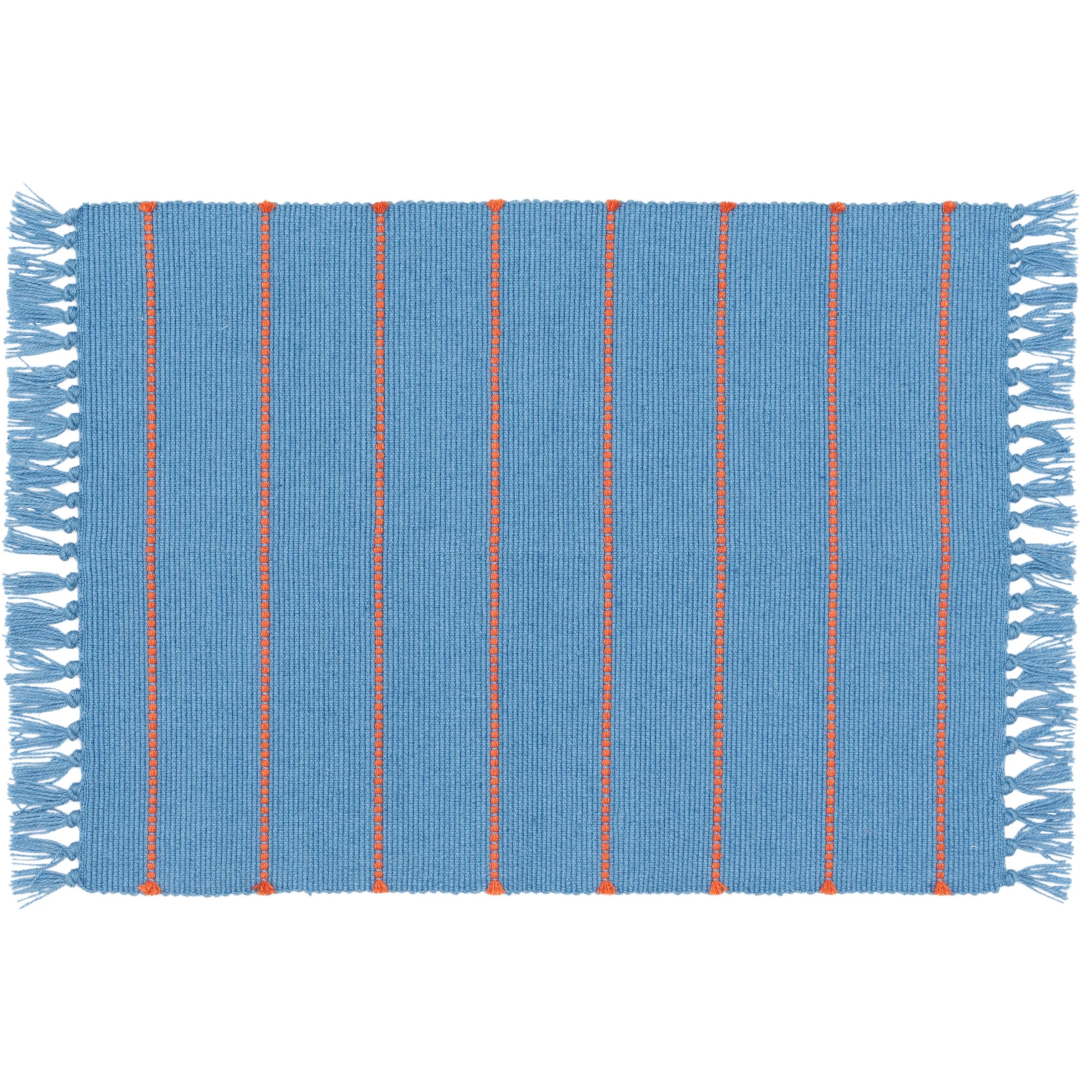 Mainstays by Becky G. & Alejandra Indoor/Outdoor Layering Rug, Blue Stripe, 24" x 36" | Walmart (US)