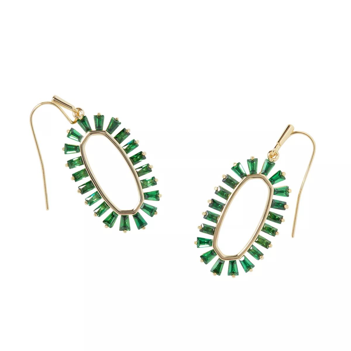 Kendra Scott Jessa Mix Crystal 14K Gold Over Brass Open Frame Drop Earrings | Target