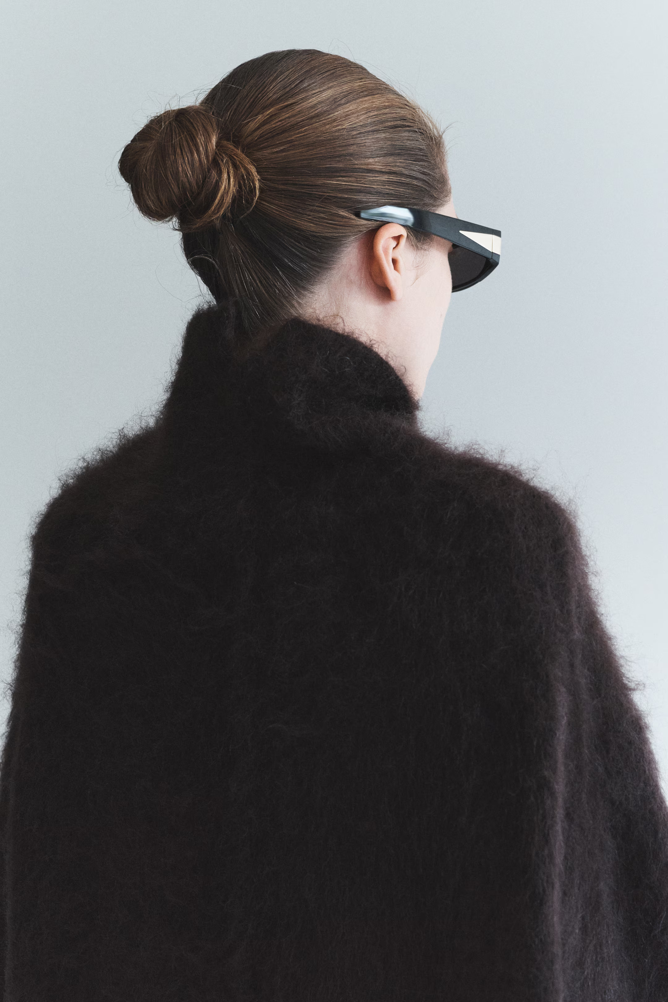 High-collar mohair-blend jumper - Dark brown - Ladies | H&M US | H&M (US + CA)