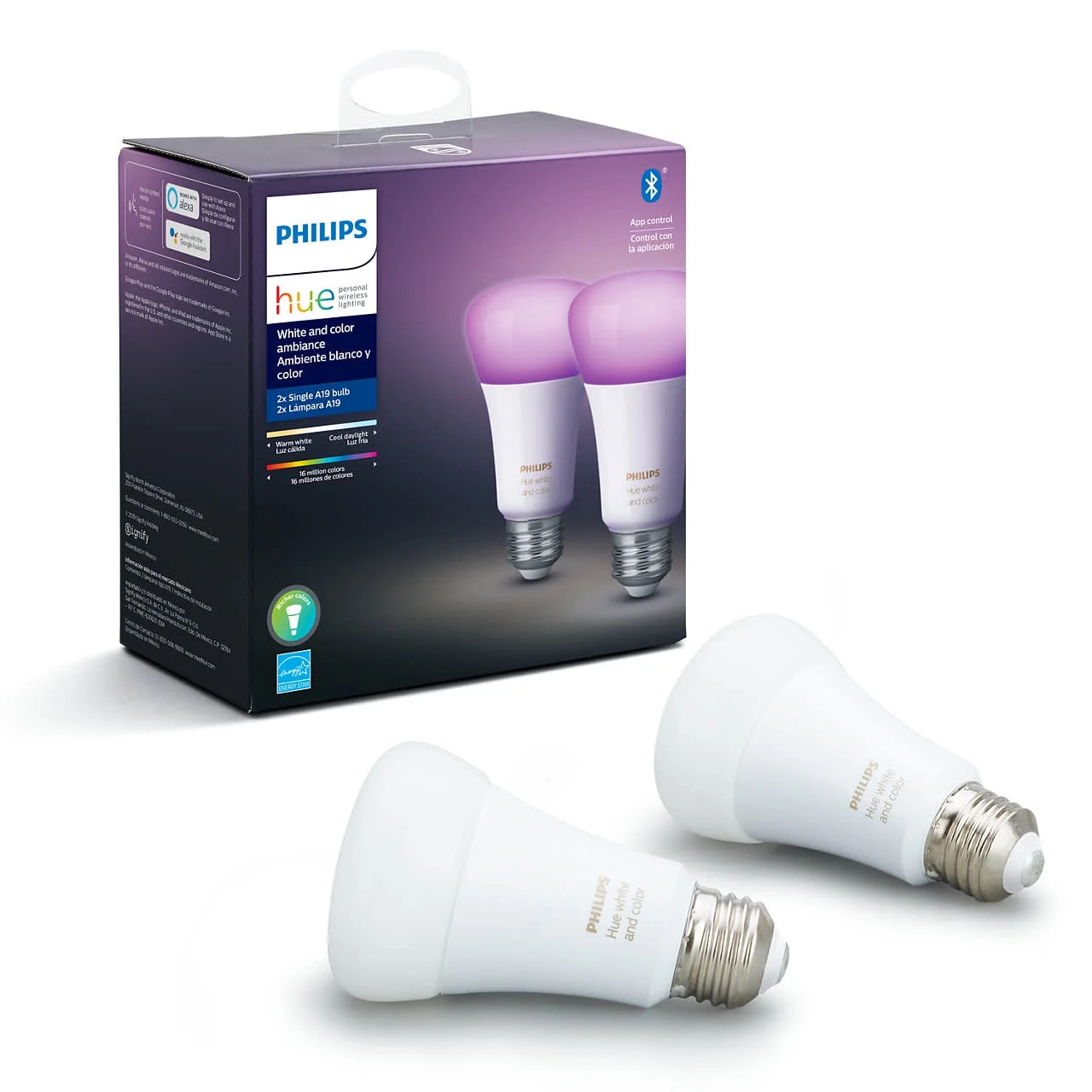 Philips Hue White E26 Smart Bulb 2-Pack | Walmart (US)