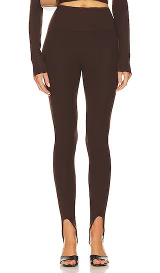 Tannis Stirrup Legging in Dark Brown | Revolve Clothing (Global)