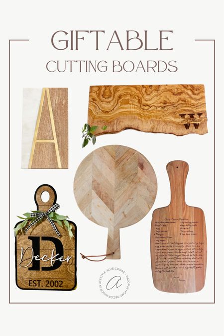 Easy Christmas gift idea: cutting boards! These are the perfect personalized gift ideas perfect for a homebody or chef!

#LTKGiftGuide #LTKHoliday #LTKhome