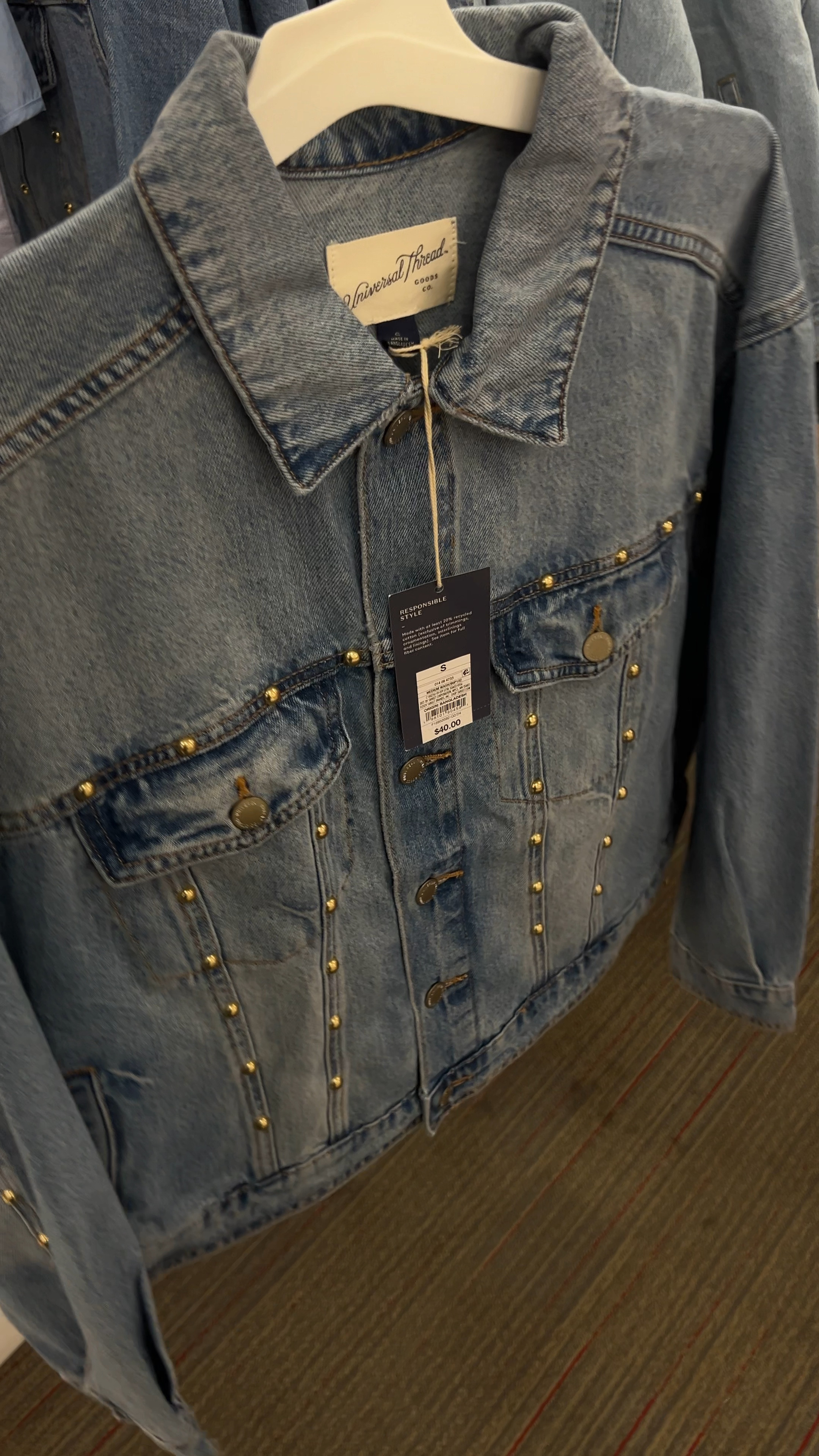 40% off Black Friday deals 

Women's Studded Denim Trucker Jacket - Universal Thread™ Blue
Has matching jeans too

#LTKStyleTip #LTKWatchNow #LTKSaleAlert