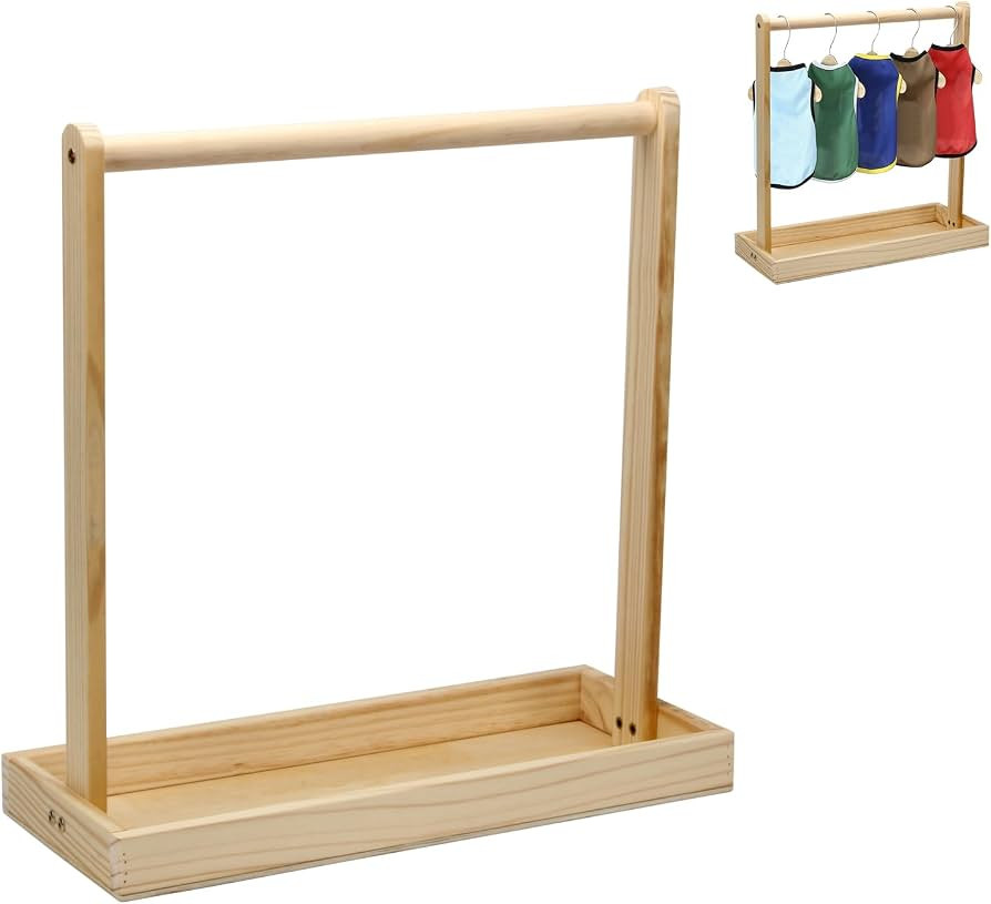Wooden Baby Clothing Rack for Toddler, Baby Shower Crate Closet, Baby Storage Crate with Hangers,... | Amazon (US)
