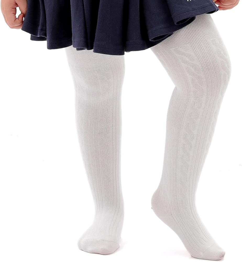 Marchare Baby Girls Tights Thick Solid Cable Knit Leggings Winter Warm Stockings For Toddler Girl... | Amazon (US)
