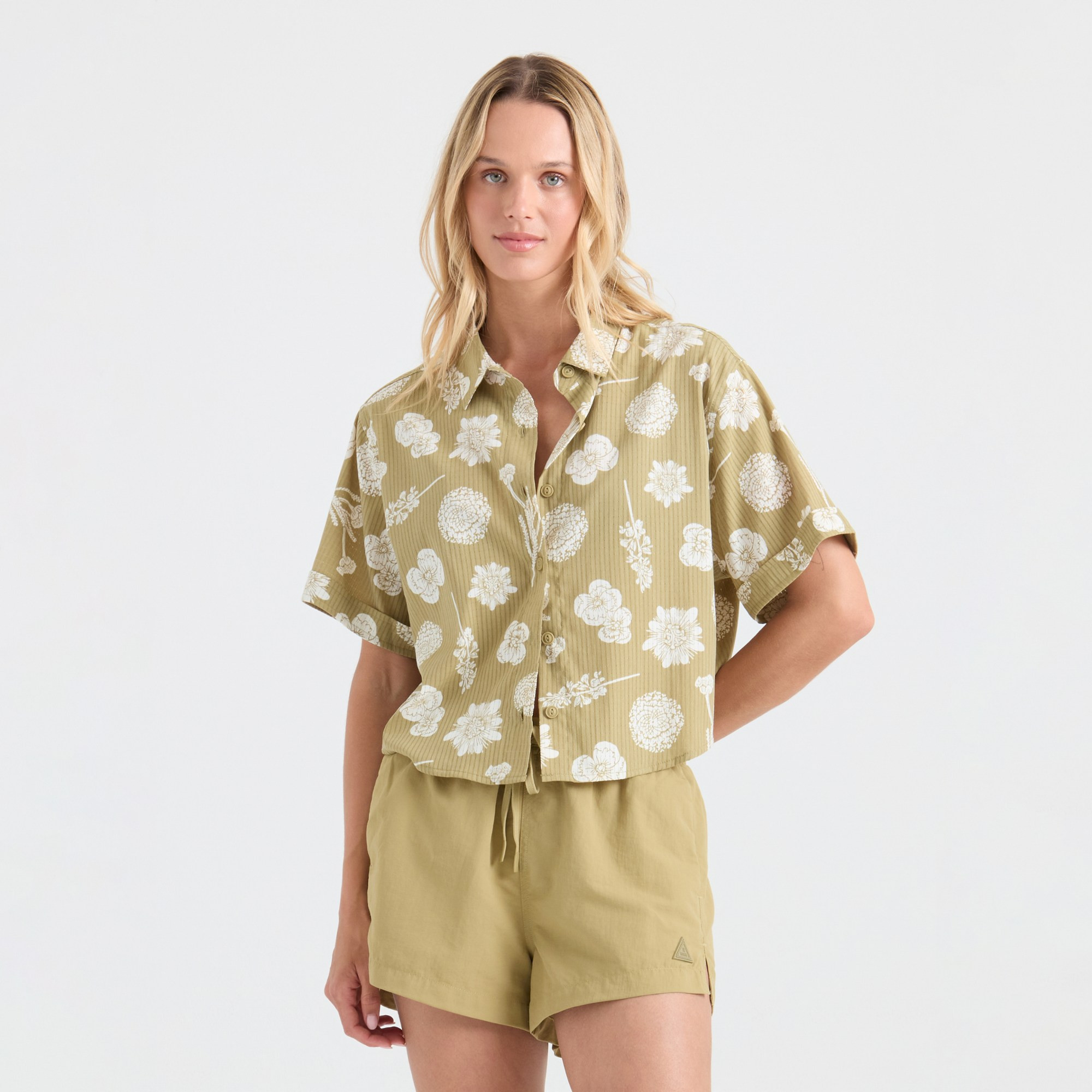 Roark Women's Bless Up Camp Shirt Green L | REI