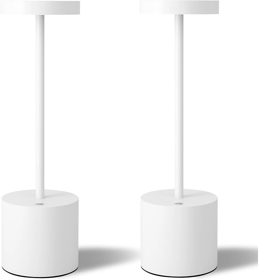 TBBGA Cordless Table Lamps Set of 2, 5000mAh Rechargeable Battery Powered Lamp, 3 Color Stepless ... | Amazon (US)