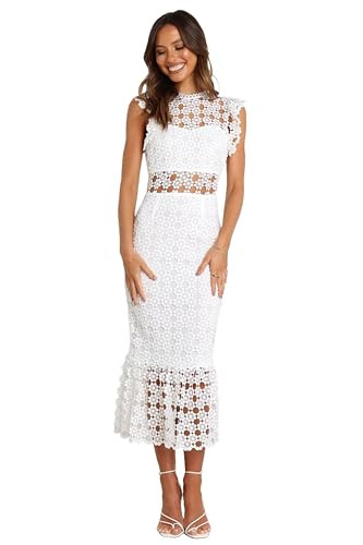 Petal & Pup Women's Lauren Dress, White | Amazon (US)
