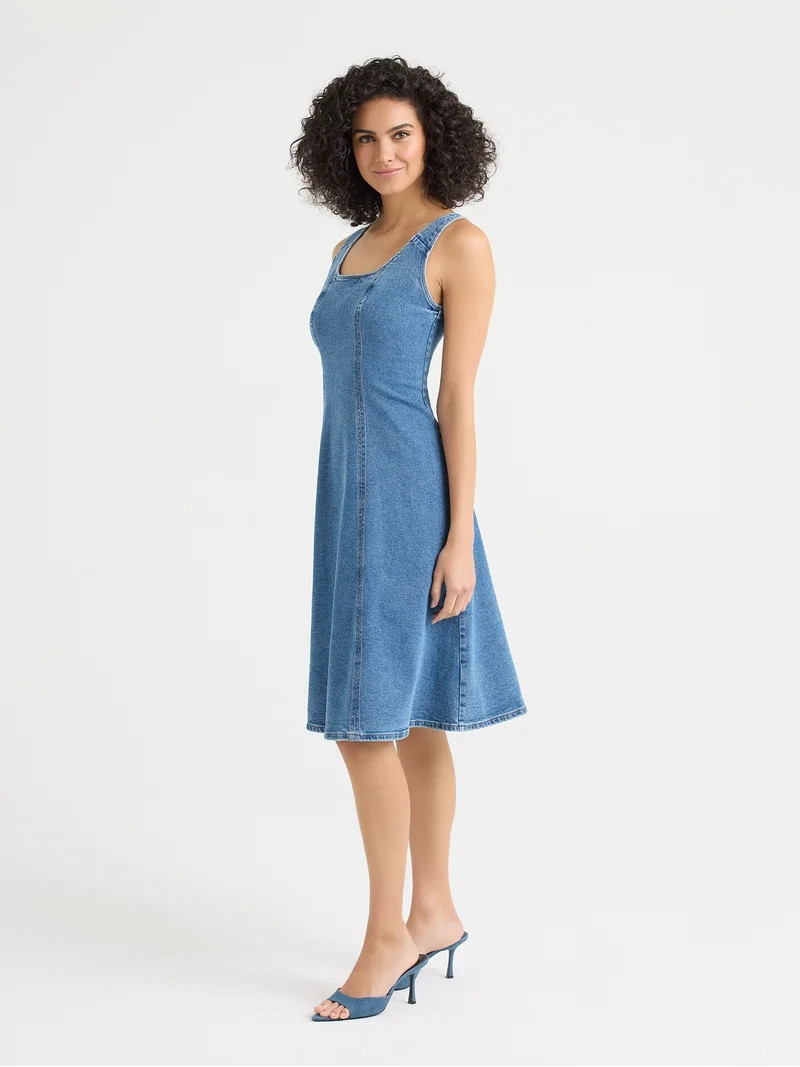 Sofia by Sofia Vergara Women's and Women's Plus Size Corseting Fit and Flare Midi Dress, Sizes XS... | Walmart (US)