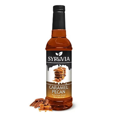 Syruvia Caramel Pecan Syrup - 25.4 fl oz. Premium Flavoring Syrup For Coffee | Target