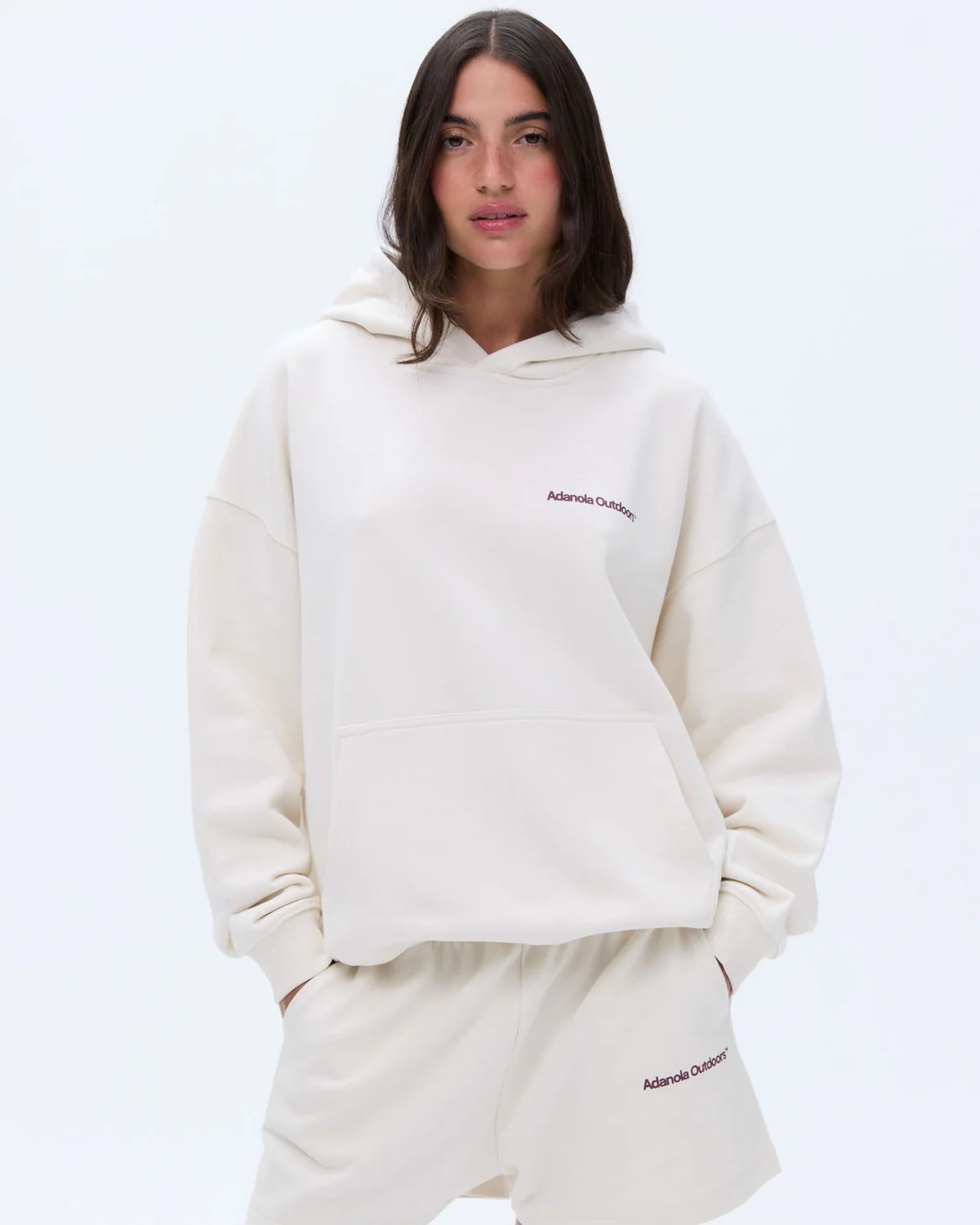 Trail Oversized Hoodie - Marshmallow White | Adanola UK