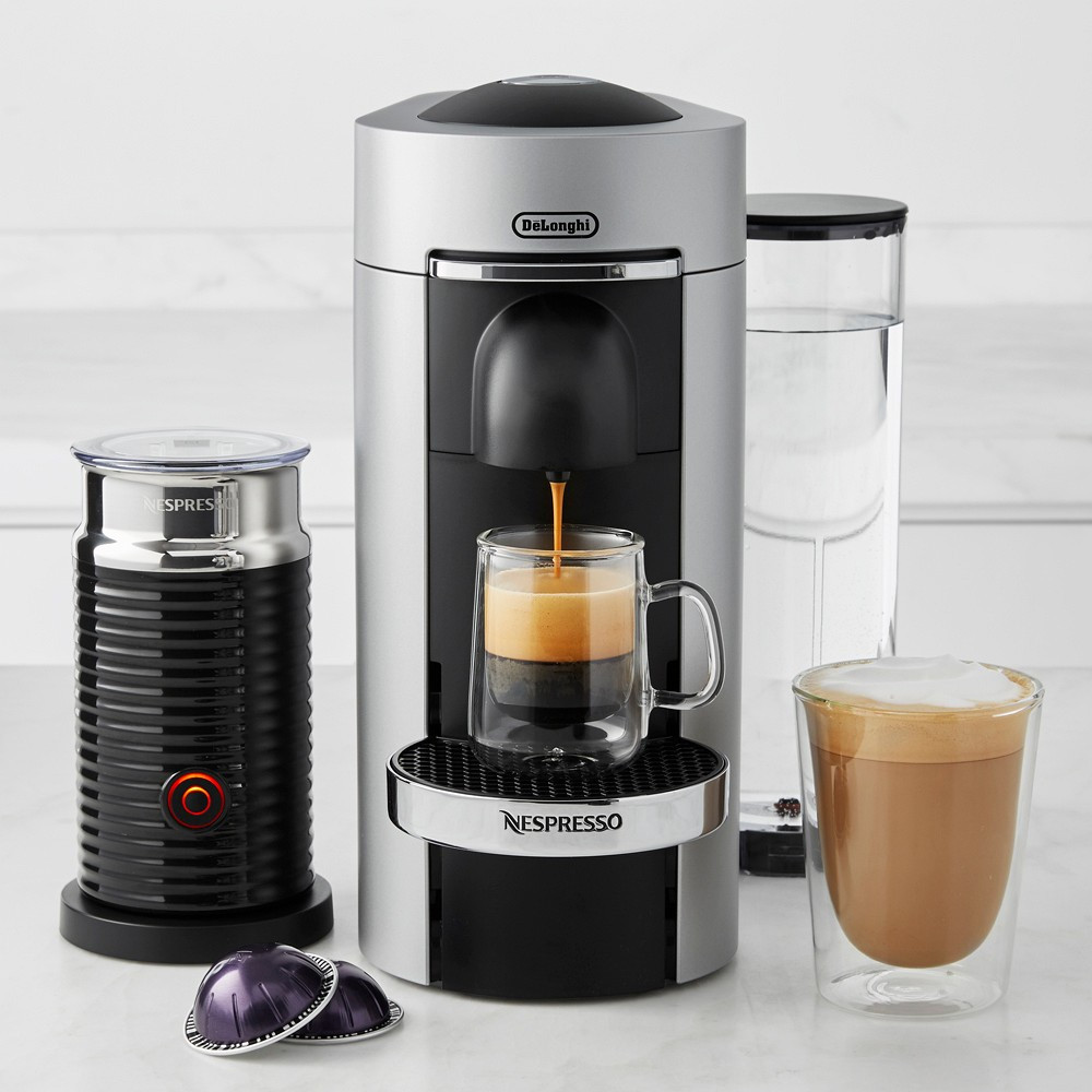 Nespresso VertuoPlus Deluxe Coffee Maker &amp; Espresso Machine with Aeroccino Milk Frother | Williams-Sonoma