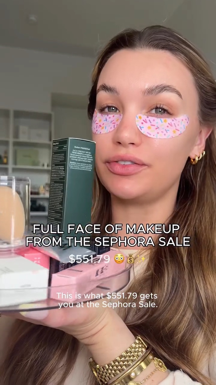 full face of makeup products I picked up at the Sephora sale 👀  