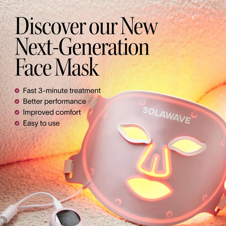 Solawave Wrinkle Retreat Pro Light Therapy Face Mask for Smoother-Looking Skin (3-Min) | Walmart (US)