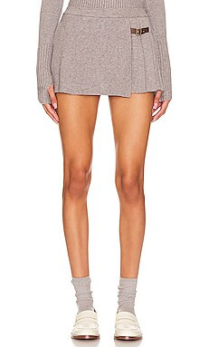 Frankies Bikinis Carver Cloud Knit Skort in Dark Pearl from Revolve.com | Revolve Clothing (Global)