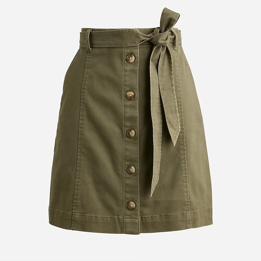 Chino button-front mini skirt | J.Crew Factory