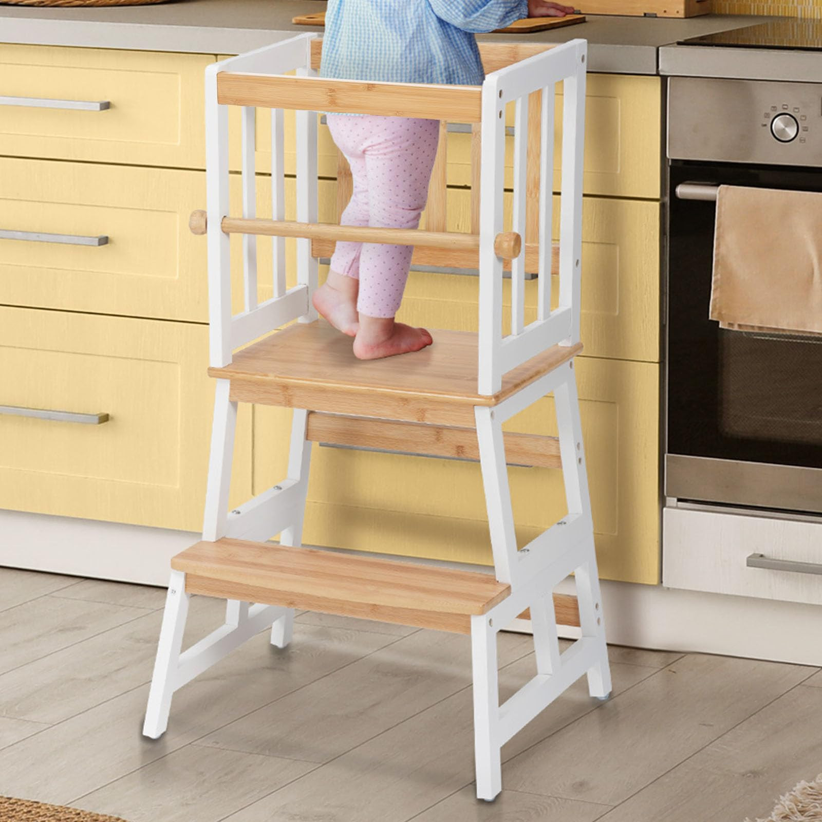 COSYLAND Kids Kitchen Step Stool, Toddler Standing Tower with CPC Certification, Removable Anti-D... | Amazon (US)