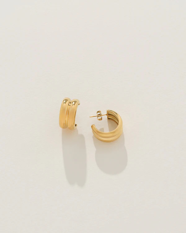 Rhea Hoops in Gold | Reliquia Collective & Blanca