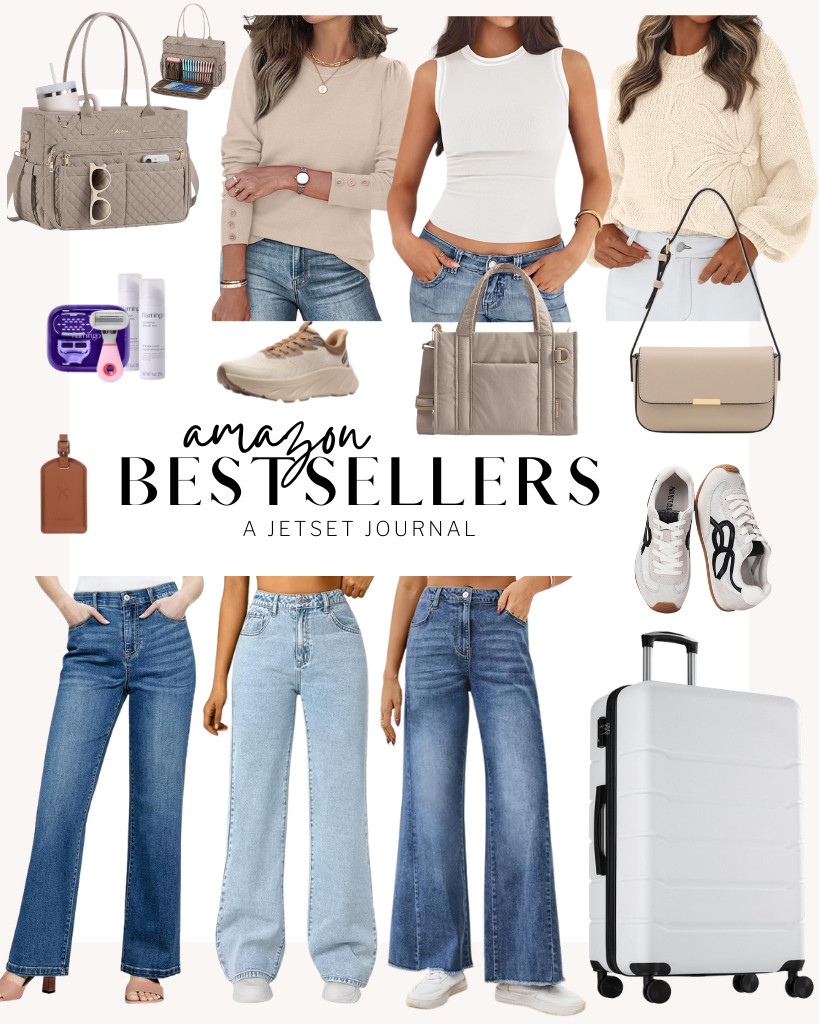 This week’s Amazon Bestsellers feature brands like Trendy Queen, Sidefeel, PRETTYGARDEN, and more. My personal favorites include straight wide-leg jeans, a long-sleeve crewneck floral knit pullover, and sneakers from Project Cloud. If you’re working, you’ll love organizing your stuff with this cool Bagstellar laptop tote bag. 

 #LTKSeasonal #LTKSaleAlert #LTKTravel