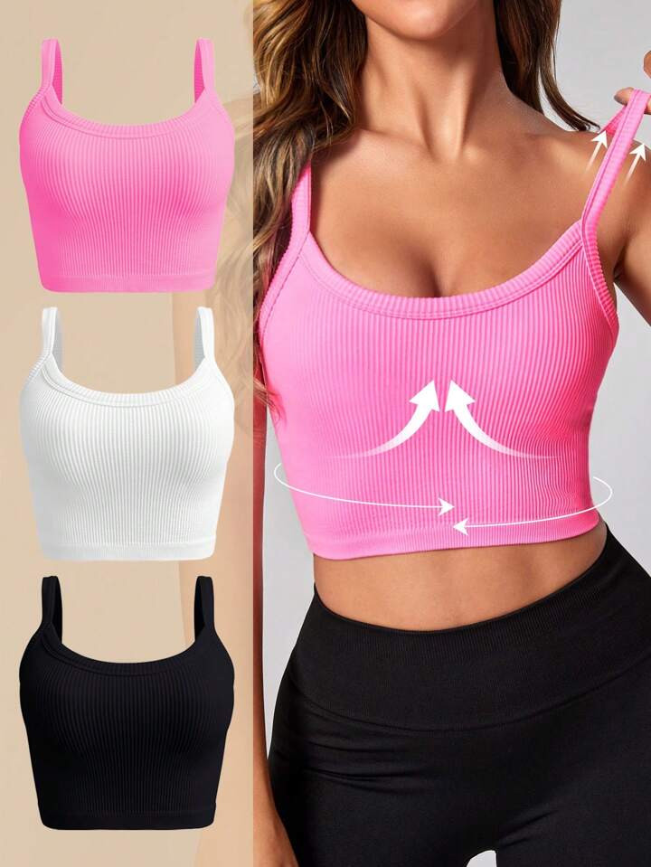 Women's Solid Color Simple Daily Summer Sports T-Shirt | SHEIN