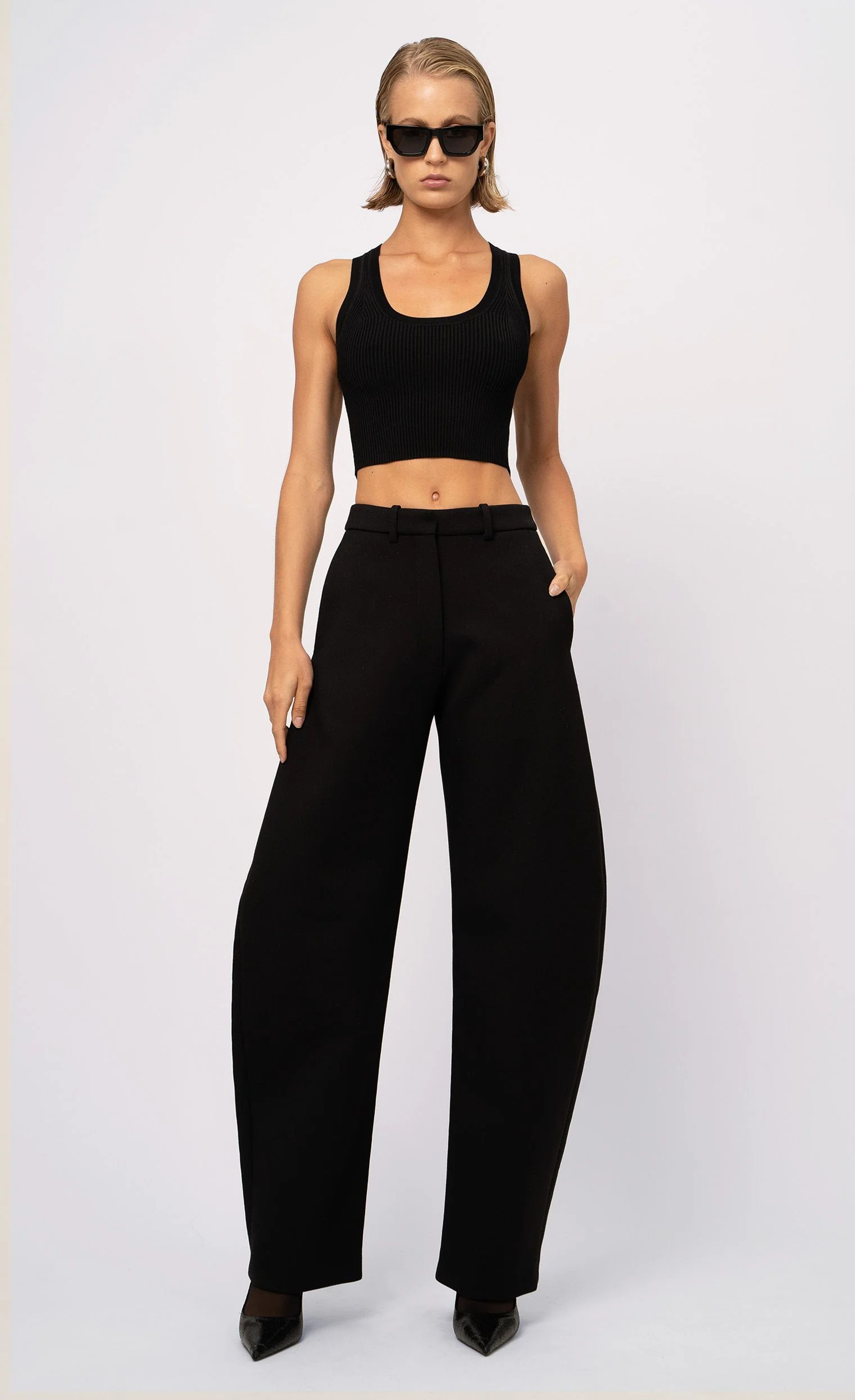Eve Crop - Black S / Black / 23FAC02 | Nonchalant Label
