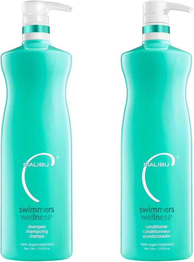 Malibu C Swimmers Wellness Shampoo and Conditioner Set - Restorative Hair Care for Swimmers - Pro... | Amazon (US)