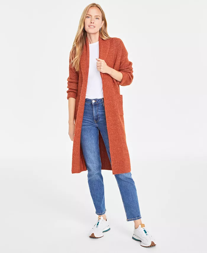 Women's Shawl Collar Duster Cardigan, Created for Macy's | Macy's