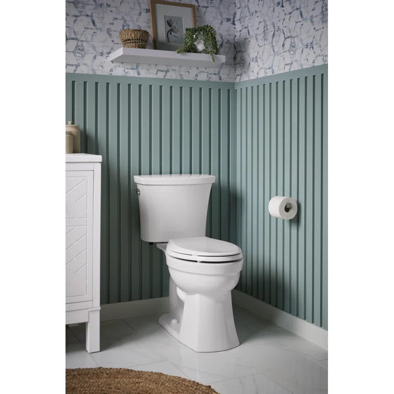 Kelston Comfort Height Two-Piece Elongated 1.28 Gpf Toilet With Continuousclean St Technology | Wayfair North America