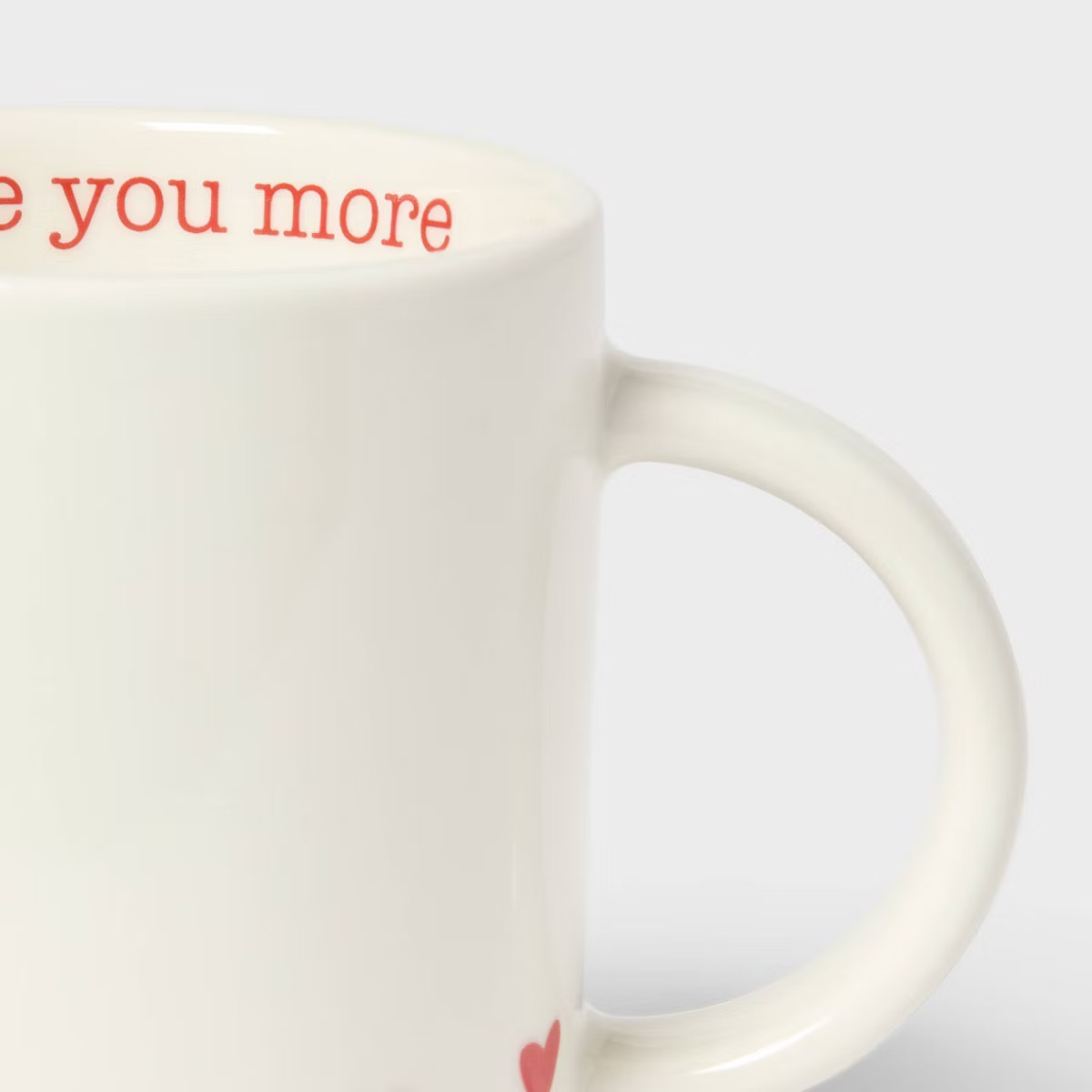 14oz Stoneware Love You More Hearts Stacking Mug White - Spritz™ | Target