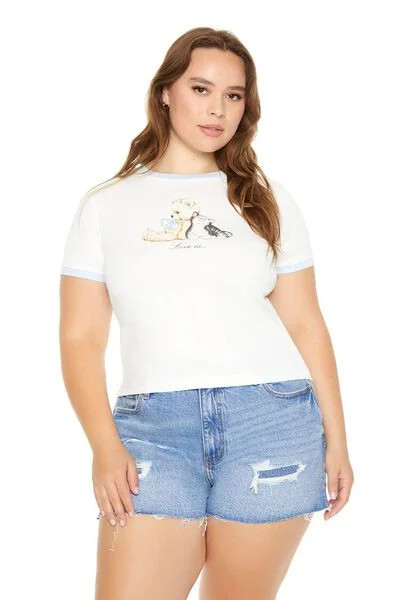 Plus Size Love Is Ringer Tee | Forever 21