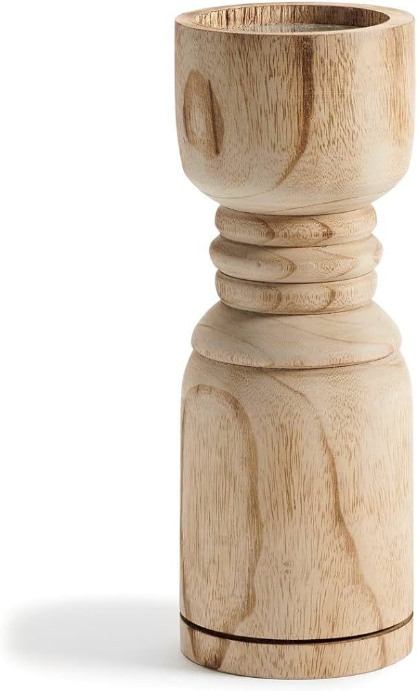 Giftcraft Wood Pedestal Candle Holder - Large | Amazon (US)