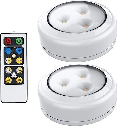 Brilliant Evolution LED Puck Light 2 Pack with Remote | Wireless LED Under Cabinet Lighting | Und... | Amazon (US)