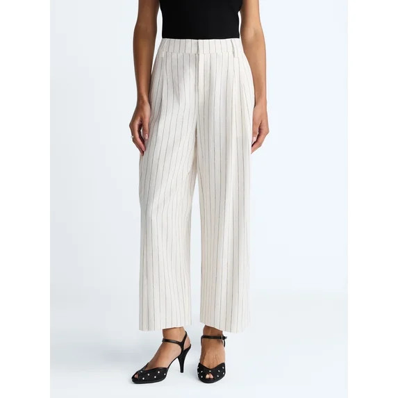 Scoop Women’s Pleated Barrel Pants, 25'' Inseam, Sizes 0-26W | Walmart (US)