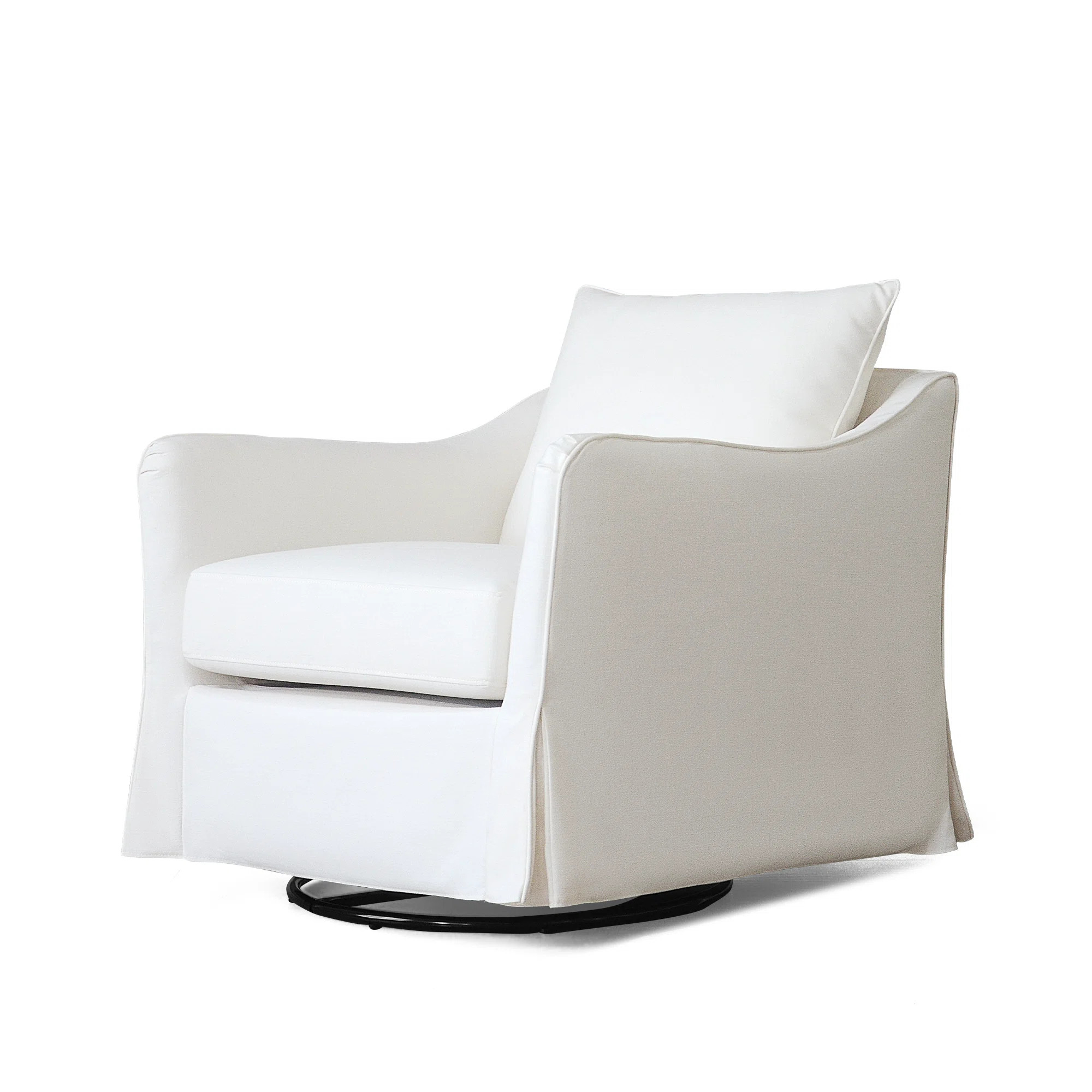 Moody Slipcover Swivel Armchair | Wayfair North America