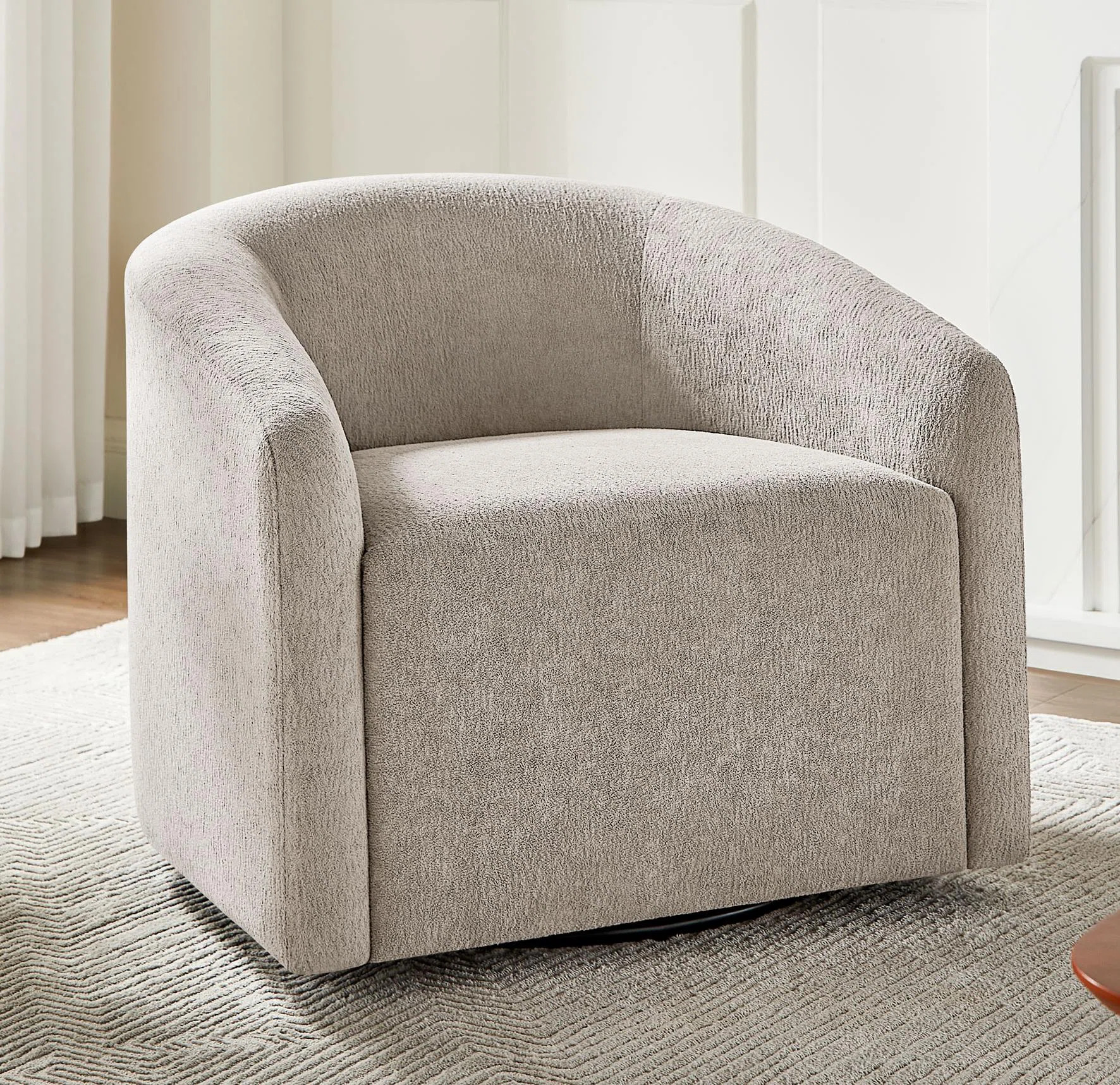 29.53" Teddy Fabric Swivel Accent Chair | Wayfair North America