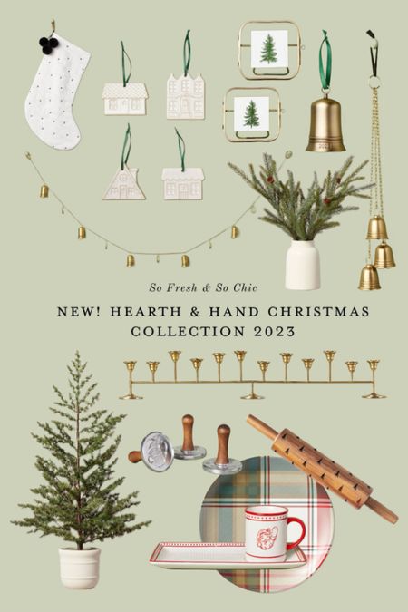 NEW! Hearth and Hand at Target Christmas collection!
-
Magnolia Christmas decor - affordable Christmas decor - gold bell garland - gold bells door hanger - tree frames gold - white ceramic house ornaments - porch Christmas tree - Christmas tree rolling pin - plaid melamine plate - cookie stamper Christmas - extra long 12 taper candle holder brass - white stocking with embroidered stars - porch Christmas tree - Santa cookies and milk plate and mug set 

#LTKHoliday #LTKfindsunder50 #LTKhome