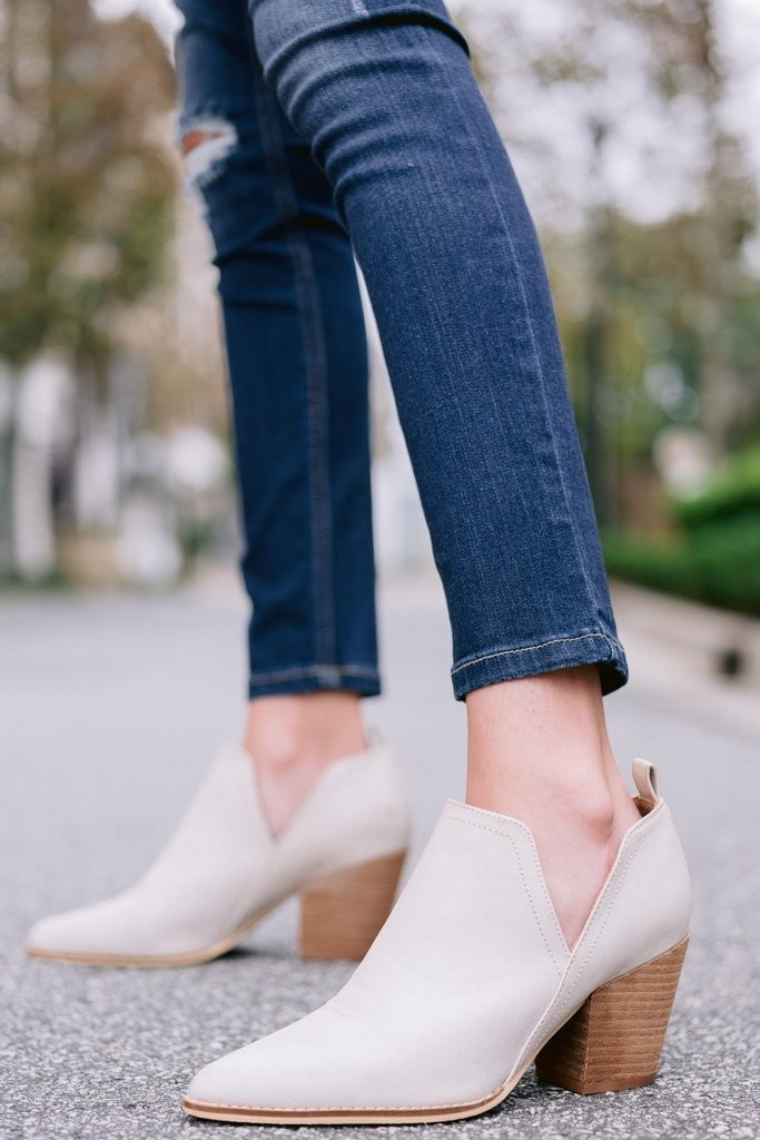 Change The Tempo Sand Ankle Booties | Red Dress 