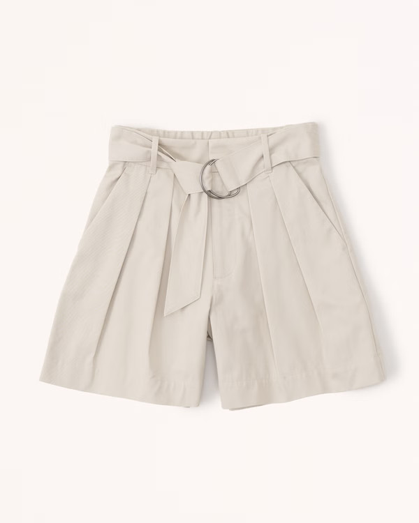 Women's Belted Twill Shorts | Women's Bottoms | Abercrombie.com | Abercrombie & Fitch (US)
