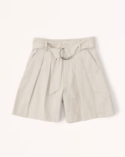 Belted Twill Shorts | Abercrombie & Fitch (US)