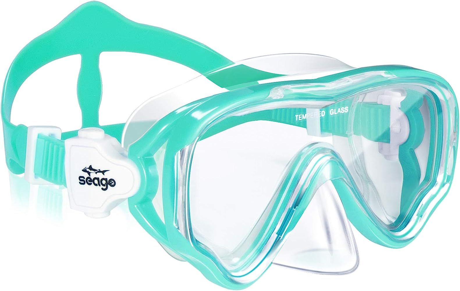 Seago Kids Swim Goggles Snorkel Diving Mask for Youth, Anti-Fog 180° Clear View | Amazon (US)