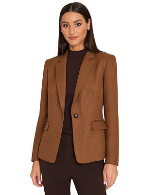 Tahari ASL Women's Single-Button Notched-Lapel Blazer - Macy's | Macy's