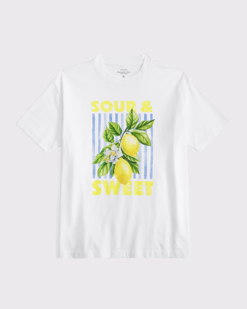 Oversized Lemon Graphic Tee | Abercrombie & Fitch (US)