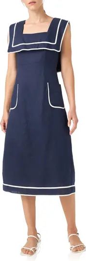 Sleeveless Linen A-Line Dress | Nordstrom