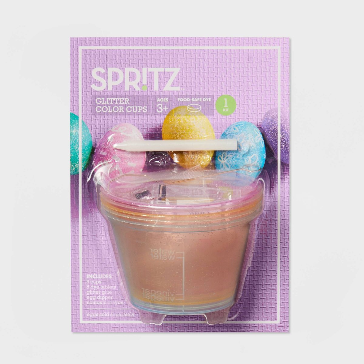 5pk Easter Egg Coloring Cup Glitter - Spritz™ | Target